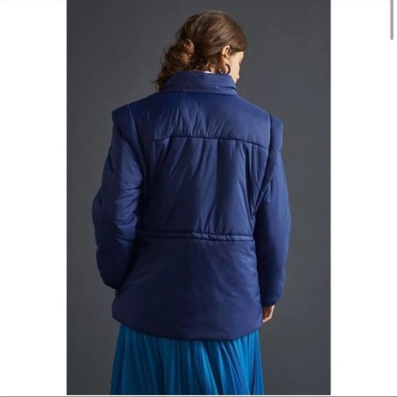 Anthropologie Navy Puffer Jacket - Picture 5 of 6